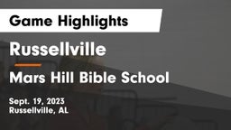 Russellville  vs Mars Hill Bible School Game Highlights - Sept. 19, 2023