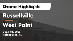 Russellville  vs West Point  Game Highlights - Sept. 21, 2023