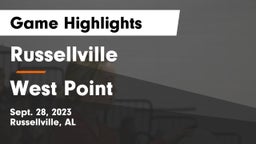 Russellville  vs West Point  Game Highlights - Sept. 28, 2023