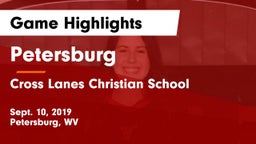 Petersburg  vs Cross Lanes Christian School  Game Highlights - Sept. 10, 2019