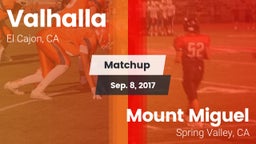 Matchup: Valhalla  vs. Mount Miguel  2017