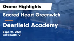 Sacred Heart Greenwich vs Deerfield Academy  Game Highlights - Sept. 24, 2022
