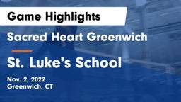 Sacred Heart Greenwich vs St. Luke's School Game Highlights - Nov. 2, 2022