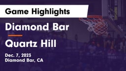 Diamond Bar  vs Quartz Hill  Game Highlights - Dec. 7, 2023