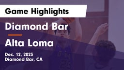Diamond Bar  vs Alta Loma  Game Highlights - Dec. 12, 2023