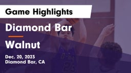 Diamond Bar  vs Walnut  Game Highlights - Dec. 20, 2023