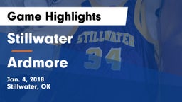 Stillwater  vs Ardmore  Game Highlights - Jan. 4, 2018