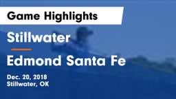 Stillwater  vs Edmond Santa Fe Game Highlights - Dec. 20, 2018