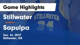 Stillwater  vs Sapulpa  Game Highlights - Jan. 26, 2019