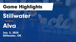 Stillwater  vs Alva  Game Highlights - Jan. 5, 2024