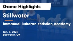 Stillwater  vs Immanuel lutheran christian academy Game Highlights - Jan. 5, 2024