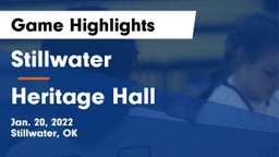 Stillwater  vs Heritage Hall  Game Highlights - Jan. 20, 2022