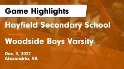 Hayfield Secondary School vs Woodside Boys Varsity Game Highlights - Dec. 3, 2022