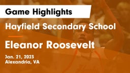 Hayfield Secondary School vs Eleanor Roosevelt  Game Highlights - Jan. 21, 2023