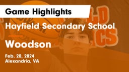Hayfield Secondary School vs Woodson  Game Highlights - Feb. 20, 2024