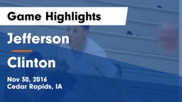 Jefferson  vs Clinton  Game Highlights - Nov 30, 2016