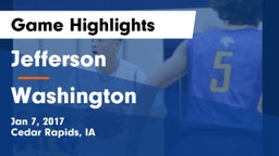 Jefferson  vs Washington  Game Highlights - Jan 7, 2017