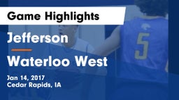 Jefferson  vs Waterloo West  Game Highlights - Jan 14, 2017