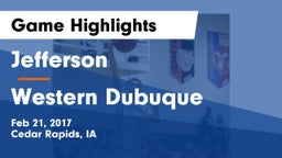 Jefferson  vs Western Dubuque  Game Highlights - Feb 21, 2017