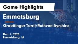 Emmetsburg  vs Graettinger-Terril/Ruthven-Ayrshire  Game Highlights - Dec. 4, 2020