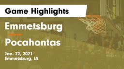 Emmetsburg  vs Pocahontas  Game Highlights - Jan. 22, 2021