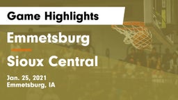 Emmetsburg  vs Sioux Central  Game Highlights - Jan. 25, 2021