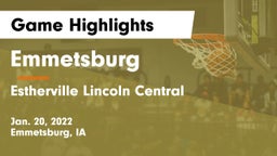 Emmetsburg  vs Estherville Lincoln Central  Game Highlights - Jan. 20, 2022