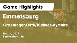 Emmetsburg  vs Graettinger-Terril/Ruthven-Ayrshire  Game Highlights - Dec. 1, 2023