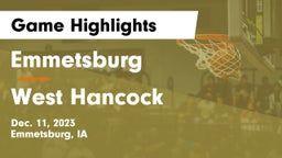 Emmetsburg  vs West Hancock  Game Highlights - Dec. 11, 2023