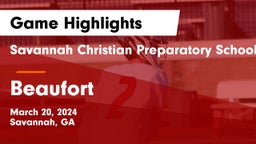 Savannah Christian Preparatory School vs Beaufort  Game Highlights - March 20, 2024