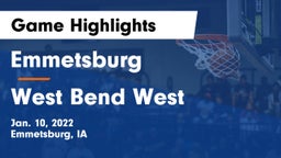 Emmetsburg  vs West Bend West  Game Highlights - Jan. 10, 2022