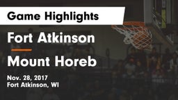 Fort Atkinson  vs Mount Horeb  Game Highlights - Nov. 28, 2017