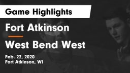 Fort Atkinson  vs West Bend West  Game Highlights - Feb. 22, 2020