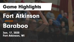 Fort Atkinson  vs Baraboo  Game Highlights - Jan. 17, 2020
