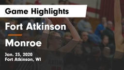 Fort Atkinson  vs Monroe  Game Highlights - Jan. 23, 2020