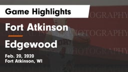 Fort Atkinson  vs Edgewood  Game Highlights - Feb. 20, 2020