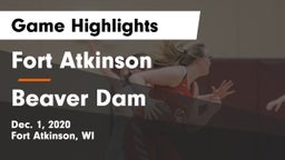 Fort Atkinson  vs Beaver Dam  Game Highlights - Dec. 1, 2020