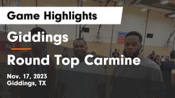 Giddings  vs Round Top Carmine Game Highlights - Nov. 17, 2023