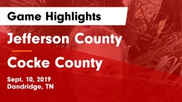 Jefferson County  vs Cocke County Game Highlights - Sept. 10, 2019