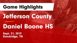 Jefferson County  vs Daniel Boone HS Game Highlights - Sept. 21, 2019