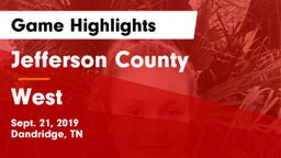 Jefferson County  vs West Game Highlights - Sept. 21, 2019
