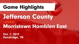 Jefferson County  vs Morristown Hamblen East Game Highlights - Oct. 7, 2019