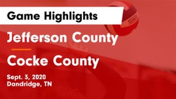 Jefferson County  vs Cocke County Game Highlights - Sept. 3, 2020