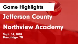 Jefferson County  vs Northview Academy Game Highlights - Sept. 14, 2020