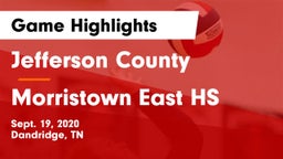 Jefferson County  vs Morristown East HS  Game Highlights - Sept. 19, 2020