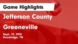 Jefferson County  vs Greeneville  Game Highlights - Sept. 19, 2020