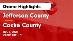 Jefferson County  vs Cocke County Game Highlights - Oct. 7, 2020