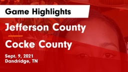 Jefferson County  vs Cocke County Game Highlights - Sept. 9, 2021