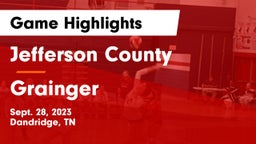 Jefferson County  vs Grainger  Game Highlights - Sept. 28, 2023