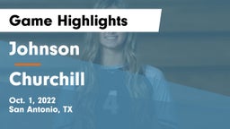 Johnson  vs Churchill  Game Highlights - Oct. 1, 2022